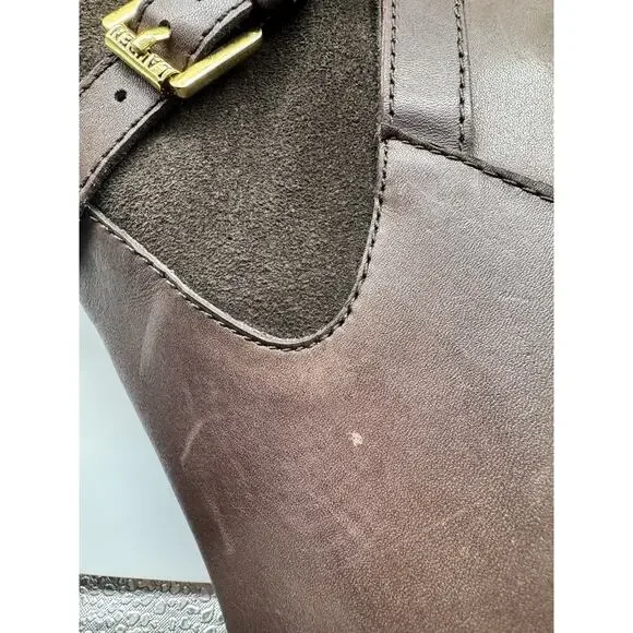 Ralph Lauren Bethan Brown Suede Leather Knee High Stiletto Riding Boots Size 9B - Picture 9 of 13